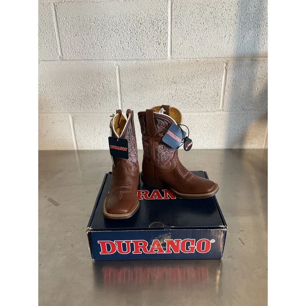 Durango Shyloh Western Boot Little Kids 12 Rusty Brown Dusty Rose New Other